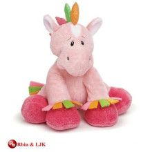 Jouet de cheval musical rose en peluche de conception OEM personnalisé